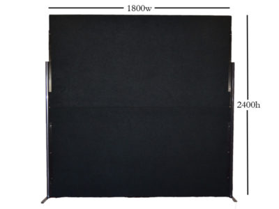 Black 2400H x 1800W with Pole Feet