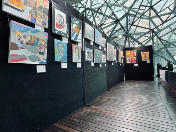 SK Partitions 2400h x 1800w Black Hire Partitions at Federation Square