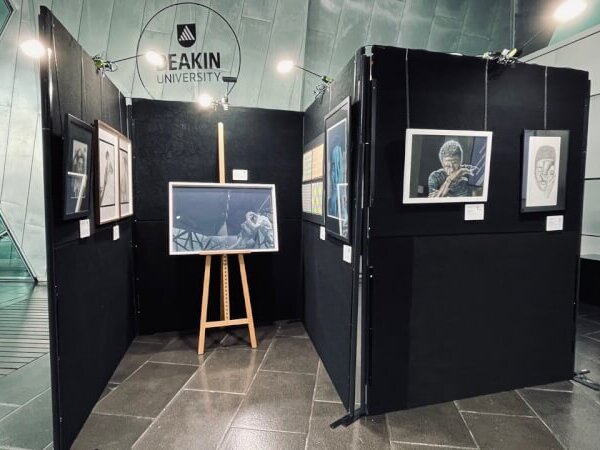 SK Partitions 2400h x 1800w Black Hire Partitions at Federation Square