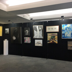 2400h x 1800w with Display lights Exhibition display boards with LED lights