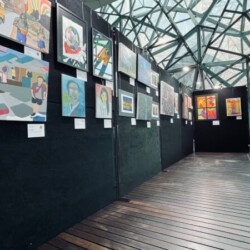 SK Partitions 2400h x 1800w Black Hire Partitions at Federation Square