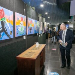 SK Partitions 2400h x 1800w Black Hire Partitions at Federation Square